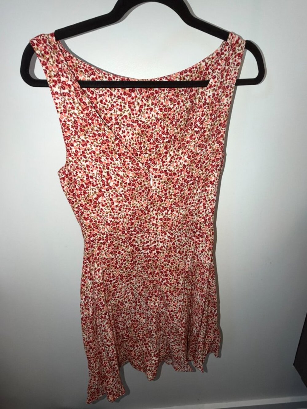 Reformation Dale Dress Red Floral Boat Neck A-Line Mini | Size 2